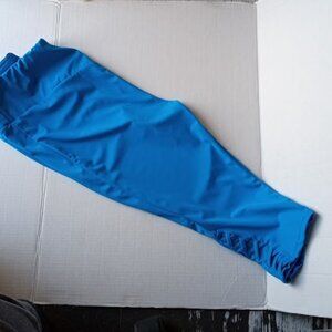 365 blue High-Waisted Swim Capri with Lattice Detail size 20